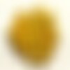 Fil 39cm 37pc env - perles de pierre turquoise synthèse reconstituée boules 10mm jaune