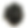 Fil 39cm 63pc env - perles de pierre turquoise synthèse reconstituée boules 6mm noir