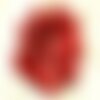 Fil 39cm 18pc env - perles de pierre turquoise synthèse ovales 20x15mm rouge
