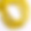 Fil 39cm 41pc env - perles de pierre turquoise synthèse ovales 9x7mm jaune