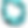 Fil 39cm 61pc env - perles de pierre turquoise synthèse gouttes 16x12mm bleu turquoise