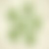 Fil 39cm 18pc env - perles de pierre turquoise synthèse fleur trèfle 4 feuilles 20mm vert