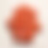 100pc - perles céramique porcelaine rondes irisées 12mm orange