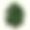 100pc - perles céramique porcelaine rondes irisées 12mm vert olive empire