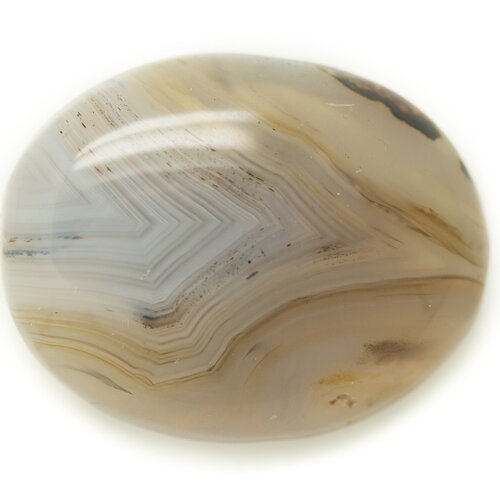 N10 - cabochon de pierre - agate grise naturelle ovale 26x21mm - 8741140005662