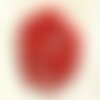 100pc - perles ceramique porcelaine boules 8mm rouge cerise