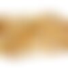 Fil 40cm 120pc env - perles pierre citrine rocailles chips 5-10mm jaune orange transparent