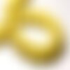 Fil 39cm 67pc env - perles de pierre turquoise synthèse os osselets 14x8mm jaune