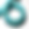 Fil 39cm 67pc env - perles de pierre turquoise synthèse os osselets 14x8mm bleu turquoise