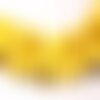 Fil 39cm 120pc env - perles de pierre turquoise synthèse marquises 28mm jaune