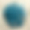Fil 39cm 26pc env - perles de pierre turquoise synthèse tubes 14mm bleu turquoise