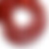 Fil 39cm 39pc env - perles de pierre - jaspe rouge ovales 10x8mm