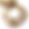 Fil 34cm 38pc env - perles de pierre - jaspe paysage beige olives ovales 6-11mm