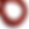 Fil 39cm 46pc env - perles de pierre - jaspe rouge boules facettées 8mm
