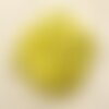 100pc - perles céramique porcelaine boules 6mm jaune irisé
