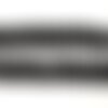 Fil 21cm 42pc env - perles de pierre - spinelle noir rondelles facettées 7-8mm