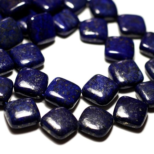 Fil 39cm 24pc env - perles de pierre - lapis lazuli losanges 16mm