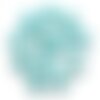 Fil 39cm 22pc env - perles de pierre turquoise synthèse reconstituée étoiles 20mm bleu turquoise