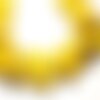 Fil 39cm 60pc env - perles de pierre turquoise synthèse gouttes 16x12mm jaune