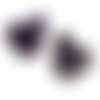 Fil 39cm 14pc env - perles de pierre turquoise synthèse papillons 26mm violet
