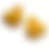 Fil 39cm 14pc env - perles de pierre turquoise synthèse papillons 26mm jaune