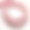 Fil 39cm 65pc env - perles nacre boules facettées 6mm rose clair pastel