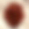 Fil 39cm 160pc env - perles de pierre - jaspe rouge rondelles heishi 4x2mm