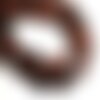 Fil 39cm 21pc env - perles de pierre - obsidienne marron acajou mahogany ovales 18x13mm