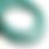 Fil 39cm 35pc env - perles pierre turquoise synthèse reconstituée croix 10x8mm bleu turquoise