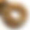Fil 39cm 35pc environ - perles pierre - jaspe paysage boules 10mm jaune beige marron