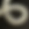 Fil 39cm 100pc env - perles nacre naturelle rondelles 6x4mm blanc irisé