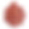 Fil 39cm 22pc env - perles de pierre - jaspe rouge gouttes facettés 18x13mm