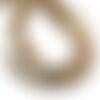 Fil 39cm 28pc env - perles de pierre - jaspe paysage beige tubes 13x4mm