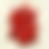 50pc - perles céramique porcelaine boules 14mm rouge vif irisé
