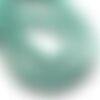 Fil 39cm 42pc env - perles de pierre turquoise synthèse reconstituée boules 10mm bleu turquoise