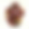 Fil 39cm 46pc env - perles pierre - jaspe mokaite boules 8mm multicolore