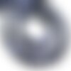 Fil 39cm 45pc env - perles de pierre - sodalite bleu noir boules 8mm mat sablé givré
