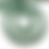 Fil 39cm 46pc env - perles de pierre - aventurine verte boules 8mm mat sablé givré