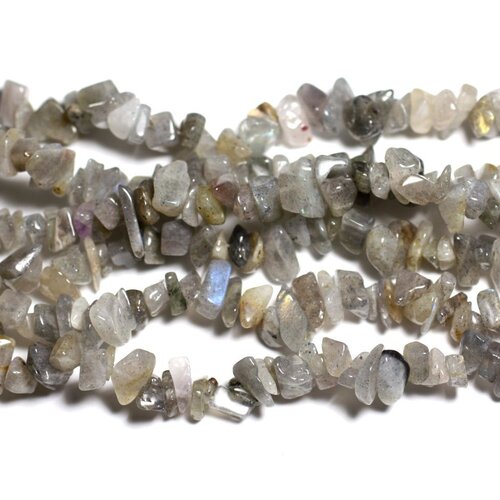 140pc environ - perles de pierre - labradorite rocailles chips 5-10mm -  4558550038722