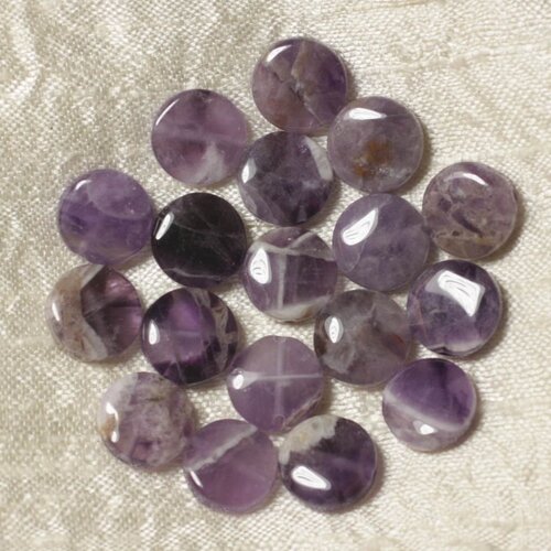4pc - perles de pierre - améthyste chevron palets 12mm - 4558550036988