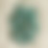 10pc - perles pierre turquoise synthese crane tete de mort 12x10mm bleu turquoise - 4558550036360