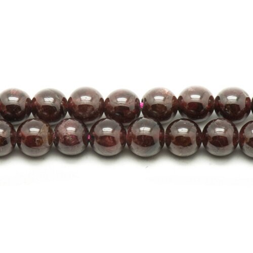10pc - perles de pierre - grenat boules 3mm   4558550036339