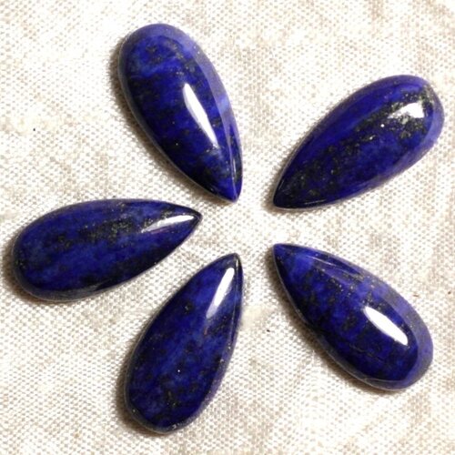 Cabochon de pierre - lapis lazuli - goutte 25 x 12 mm  4558550036223