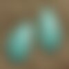 Pendentif en pierre - turquoise de synthèse goutte 55 x 35 mm  4558550036124