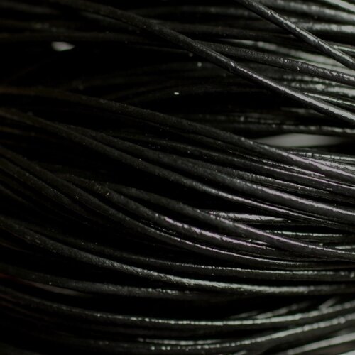 5m - cordon cuir véritable noir 1mm   4558550036032