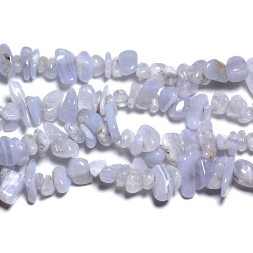 110pc environ - perles rocailles chips de calcédoine 5-10mm   4558550035868
