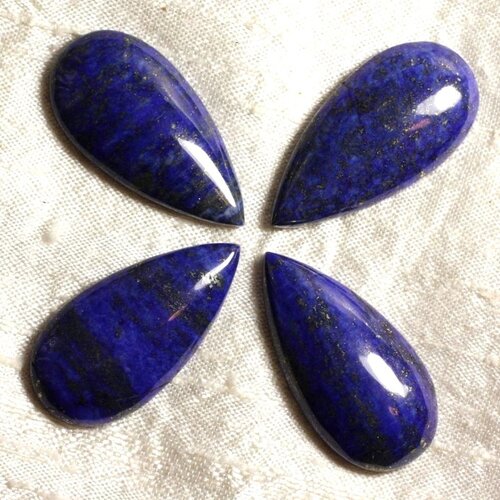Cabochon de pierre - lapis lazuli - goutte 40 x 20 mm  4558550035479