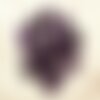 1pc - perle pierre - amethyste ovale 14x10mm violet blanc mauve - 7427039741514