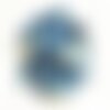 2pc - perles de pierre - agate bleue gouttes facettées 14x10mm   4558550032676