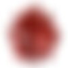 1pc - cabochon pierre - cornaline rond 10mm rouge orange